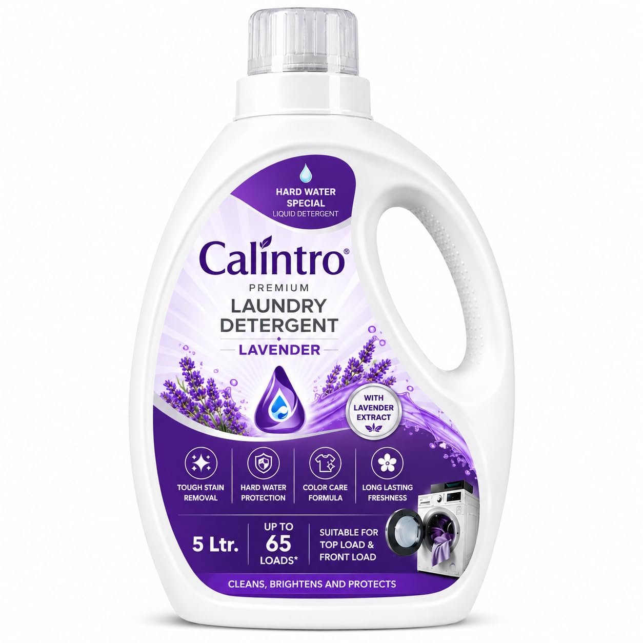 Calintro Premium Laundry Detergent Lavender 5 Ltr